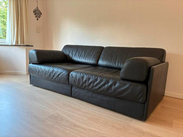 De Sede DS-76 Lederen Bank - Vintage slaapbank, Huis en Inrichting, Banken | Bankstellen, Zo goed als nieuw, Rechte bank, Tweepersoons