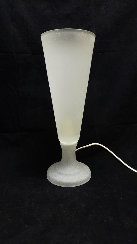 Zeer mooie tafellamp geheel ijsglas jrn80, lees beschrijving, Huis en Inrichting, Lampen | Tafellampen, Zo goed als nieuw, Minder dan 50 cm