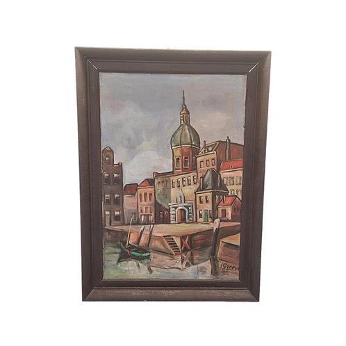 J. Greeve Groothoofd Dordrecht olieverf op doek begin 1900, Antiek en Kunst, Kunst | Schilderijen | Klassiek, Ophalen of Verzenden