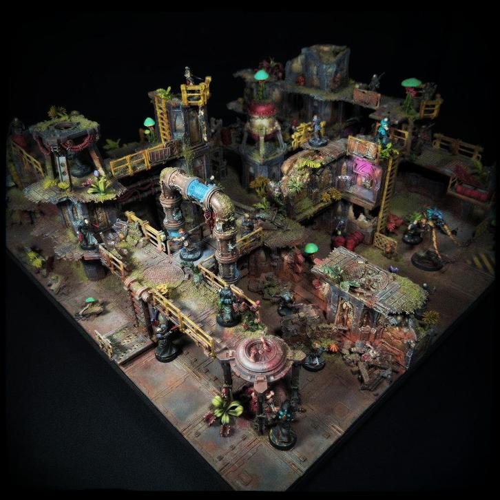Necromunda Terrain Board 24"x24" - 2e prijs Armies on Parade, Hobby en Vrije tijd, Wargaming, Nieuw, Warhammer 40000, Toebehoren