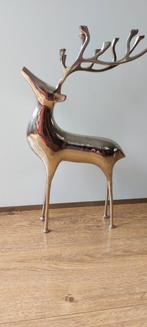 Grote hert beeld /zilverkleurig metaal, Diversen, Kerst, Ophalen of Verzenden