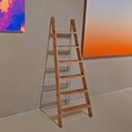 Vintage houten ladder – decoratief & functioneel, Ophalen of Verzenden, Gebruikt, Trap, Minder dan 2 meter
