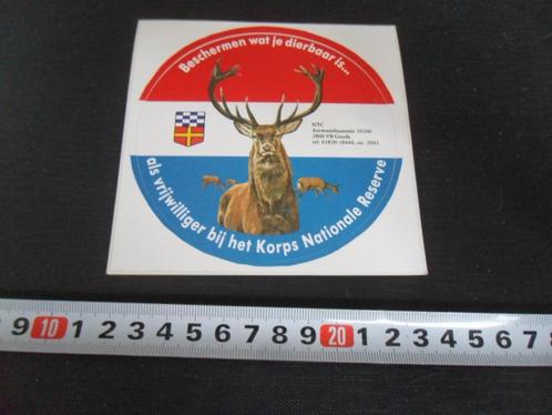 sticker beschermen wat je dierbaar is leger hert NTC natres, Verzamelen, Stickers, Zo goed als nieuw, Bedrijf of Vereniging, Ophalen
