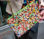 Prachtige kleurige handtas, handmade 30 x 22 cm x 3 cm, Ophalen of Verzenden, Zo goed als nieuw, Overige kleuren, Handtas