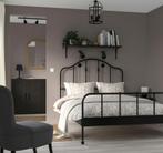 IKEA SAGSTUA Bedframe 140x200 + Lattenbodem, Huis en Inrichting, Slaapkamer | Bedden, Ophalen, Tweepersoons, 140 cm, Zo goed als nieuw