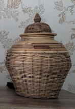 Riviera Maison rattan ginger vaas, Ophalen of Verzenden, Zo goed als nieuw, Rond, Riet