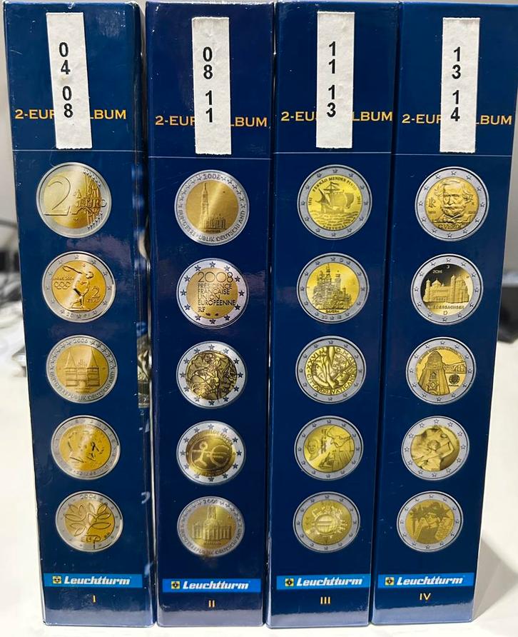 Bijzondere 2 Euro (152 stuks) + 4 Leuchtturm verzamelboeken, Postzegels en Munten, Munten | Europa | Euromunten, Losse munt, 2 euro