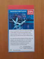 Amsterdam Light Festival 25% korting maximaal 5 personen, Tickets en Kaartjes, Drie personen of meer, Kortingsbon, Overige typen