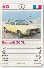Kw3036 autokaartje renault 20 tl ( 6d ), Verzamelen, Ophalen of Verzenden, Zo goed als nieuw, Auto's