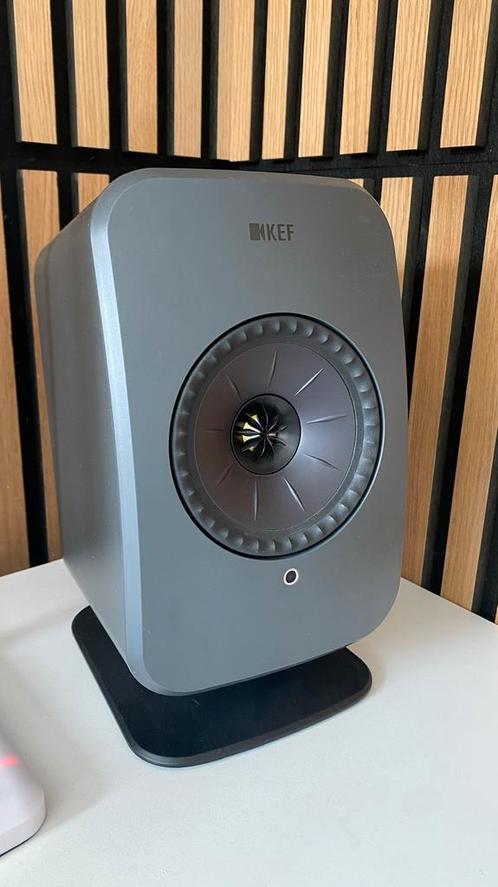 Kef LSX LT II met P1 deskpad, Audio, Tv en Foto, Luidsprekers, Zo goed als nieuw, Front, Rear of Stereo speakers, 120 watt of meer
