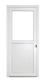 Kunststof buitendeur b120 x h208 cm 1/2 glas