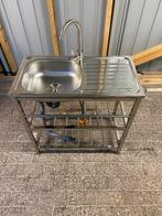 Nieuwe RVS (camping) - spoelblad - spoelbak - spoeltafel 3 #, Huis en Inrichting, Keuken | Keukenelementen, Nieuw, Minder dan 100 cm