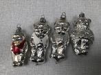 Oude zilverkleurige kerstballen,beren, Ophalen of Verzenden, Zo goed als nieuw