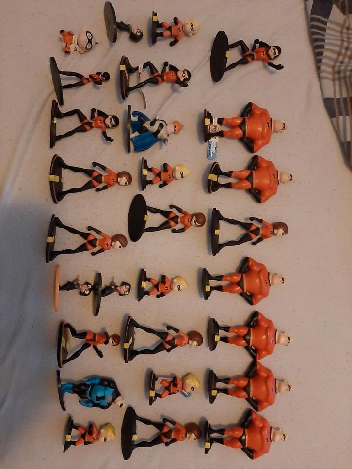28x Disney Incredibles Figuurtjes - Complete Set?, Kinderen en Baby's, Speelgoed | Actiefiguren, Gebruikt, Ophalen of Verzenden