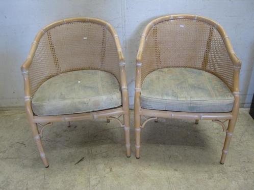 Set faux bamboe stoelen Jonathan Adler, Huis en Inrichting, Stoelen, Gebruikt