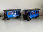 LGB 2x der blaue Zug, personenwagons, met figuren. Spoor G, Hobby en Vrije tijd, Modeltreinen | Overige schalen, Gelijkstroom of Wisselstroom