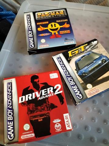 Gameboy Advance Games - Pac-Man, Driver 2, GT Advance beschikbaar voor biedingen
