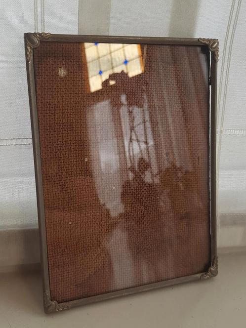 Vintage oude fotolijst 18x13 cm, Huis en Inrichting, Woonaccessoires | Lijsten, Gebruikt, Minder dan 50 cm, Minder dan 50 cm, Metaal of Aluminium
