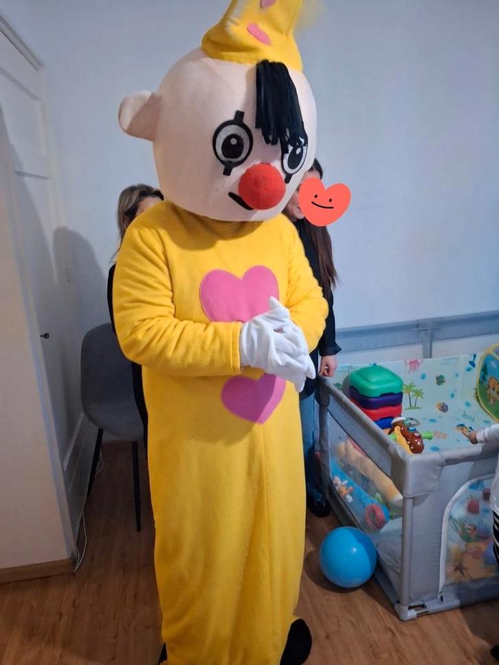 Bumba mascotte te huur, Hobby en Vrije tijd, Feestartikelen | Verhuur, Zo goed als nieuw, Overige, Ophalen of Verzenden
