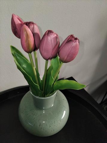 Real Touch Tulpen Lila Nieuw 31 cm beschikbaar voor biedingen