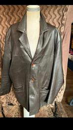 Vintage leren colbert - Giovanni Milano maat 60, Ophalen of Verzenden, Zo goed als nieuw, Maat 56/58 (XL), Bruin