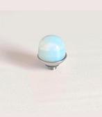 Zilverkleurige Melano twisted bulb moonstone 7mm, Verzenden