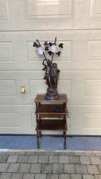 Mooi bronzen beeld met lampen, Antiek en Kunst, Ophalen