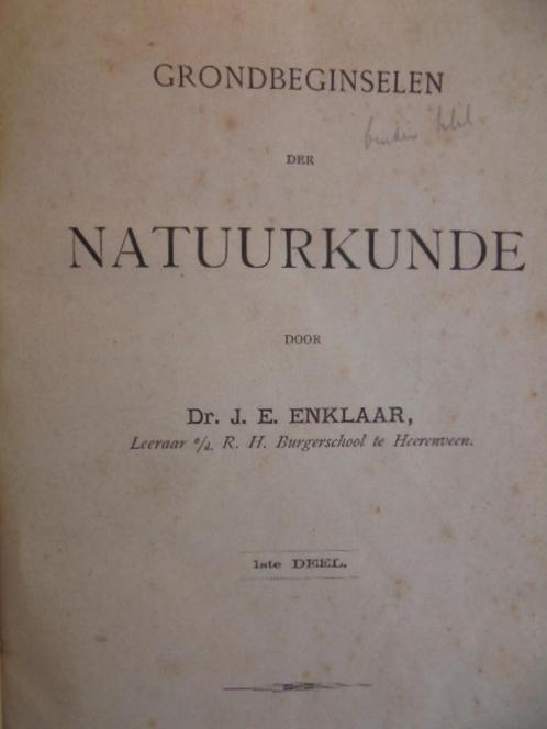 Antiek Boek "Grondbegindelen der Natuurkunde", Antiek en Kunst, Antiek | Boeken en Bijbels, Ophalen of Verzenden