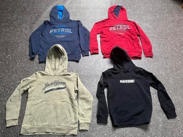 4 hoodies sweaters 152-158 raizzed, petrol, jack & Jones beschikbaar voor biedingen