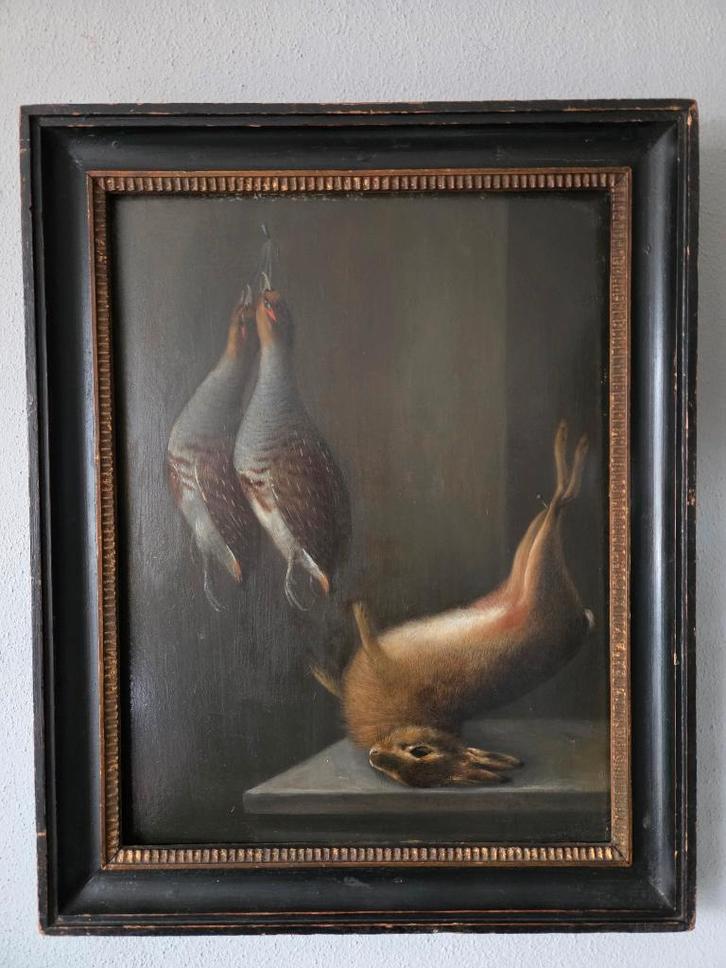 18e eeuws jachttafereel, Antiek en Kunst, Kunst | Schilderijen | Klassiek, Ophalen of Verzenden