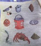 Borduurpatroon Merklap Zeemeeuw . Schelp, Krap  nr 5788, Hobby en Vrije tijd, Verzenden, Nieuw, Handborduren, Patroon