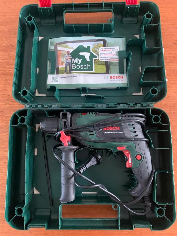 Bosch Klopboormachine UniversalImpact 8000, Doe-het-zelf en Verbouw, Gereedschap | Boormachines, Gebruikt, Boormachine, 600 watt of meer