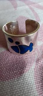 Vintage Regalo de YR ring, blauwe vis, Sieraden, Tassen en Uiterlijk, Ringen, Overige materialen, Ophalen of Verzenden, Zo goed als nieuw