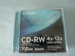 5 x  cd -rw nieuw in sealverpakking, Herschrijfbaar, Nieuw, Ophalen of Verzenden, TDK, Philips, Benco