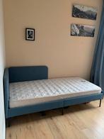 Ikea eenpersoonsbed - Bläkullën met matras en lattenbodem, Ophalen, 90 cm, Eenpersoons, Blauw