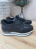 Hogan leren fringe schoenen, Verzenden, Zwart, Nieuw, Sneakers of Gympen
