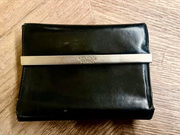 Claudio Ferrici Zwarte lederen portemonnee beschikbaar voor biedingen