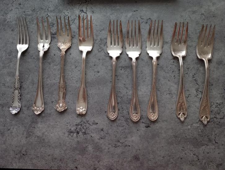 Antiek Engels verzilverd gebaksets (Rogers Bros/Wallace), Antiek en Kunst, Antiek | Bestek, Ophalen