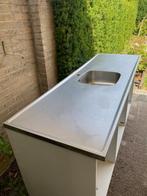 RVS aanrechtblad wafel, Ophalen, Gebruikt, 150 tot 200 cm, Minder dan 100 cm