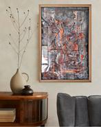 Modern Abstract Schilderij met Lijst, Ophalen of Verzenden