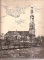Uithuizermeeden Kerk tekening Sievers ca. 1950, Ophalen of Verzenden