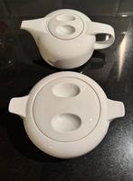 Arzberg theepot en schaal. Delta. Wit. ZGAN, Overige typen, Ophalen of Verzenden, Zo goed als nieuw, Overige stijlen