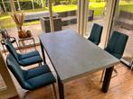 Stijlvolle Xooon TORO betonlook eettafel met 4 stoelen, Huis en Inrichting, Tafels | Eettafels, Ophalen, Overige materialen, 50 tot 100 cm