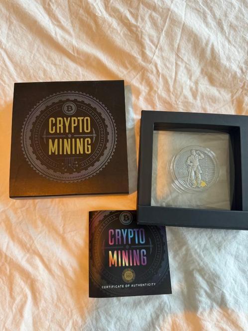 2021 - Zilveren munt .999 - Niue - Crypto mining - 50 Gram., Postzegels en Munten, Edelmetalen en Baren, Zilver, Ophalen of Verzenden