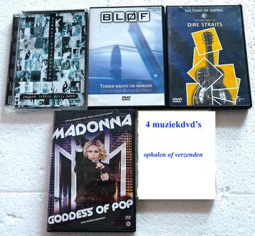 4x dvd met Concert Muziekdvd's € 6 in 1 koop (1 nog geseald) beschikbaar voor biedingen