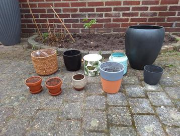 Verschillende bloempotten in 1 koop beschikbaar voor biedingen