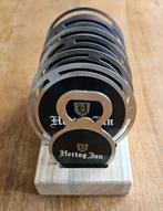 Unieke RVS HERTOG JAN onderzetters met RVS opener, Verzamelen, Biermerken, Ophalen of Verzenden, Nieuw, Viltje(s), Hertog Jan