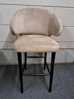Richmond Interiors barstoel Khaki velvet showroommodel, 1 kruk, Ophalen of Verzenden, Nieuw, 90 cm of meer