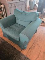 Ektorp Fauteuil Set + Voetenbank, Huis en Inrichting, Gebruikt, 75 tot 100 cm, Rechthoekig, 75 tot 100 cm