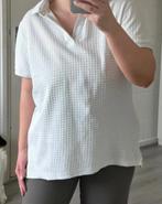 Massimo Dutti witte/ creme kleurige polo tshirt met waffle, Kleding | Dames, Massimo Dutti, Wit, Maat 42/44 (L), Ophalen of Verzenden